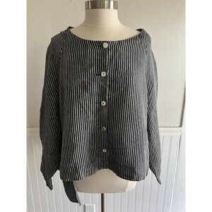 Elm Design Icelandic Long Sleeve Top Minimalist Lagenlook Career Modern M